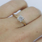 Art Deco Diamond Solitaire Ring. 14k Gold European Cut diamond  engagement Ring