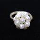 14k Pearl Cluster Ring. Size 6 4mm pearls