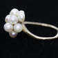 14k Pearl Cluster Ring. Size 6 4mm pearls