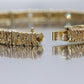 14k Yellow gold and diamond link bracelet for women. 1.5ctw and 32.8 grams