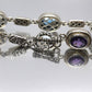 EFFY BH Bracelet. 18k Sterling Silver MULTI-Gemstone Byzantine Bracelet. (466)
