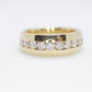 14k Channel Diamond Wedding eternity Band. Mens diamond channel eternity ring 1.0 ctw. Comfort fit.