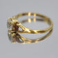 Victorian 10k Baby or Midi Ring. Clear Gemstone. Sz 2