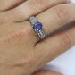Tanzanite and diamond ring. 14k Blue Tanzanite solitaire.