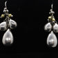 Laura Gibson Dangle Earrings. 18k Sterling Silver Drop Earrings (633)