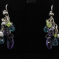 Laura Gibson Dangle Earrings. Sterling Silver with Amethyst (629)