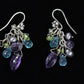 Laura Gibson Dangle Earrings. Sterling Silver with Amethyst (629)