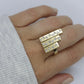 14k/ 18k Heavy Diamond Ring. Custom Three bar diamond statement ring. 0.54ctw of diamonds