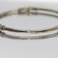 Byzantine Sterling Silver Bangle Bracelet. Oval CABOCHON tourmaline garnet bangle
