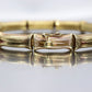18k Bamboo bracelet. High Detailed Bamboo articulated link bracelet. 8.25" and 25.4grams.