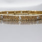14k Yellow gold and diamond link bracelet for women. 1.5ctw and 32.8 grams