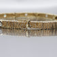14k Yellow gold and diamond link bracelet for women. 1.5ctw and 32.8 grams