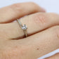 14k White Gold Bypass Diamond 0.20ct Certified Solitaire Engagement Ring. Appraisal included. Wedding ring,  Diamond Engagement for women