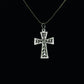 14k Cross Necklace. Open Crucifix Pendant on 14k chain