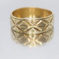 14k Wide Diamond cut engraved band. Wed-Lok MENS Heavy Wide Band. sz 10.75