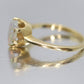 14k Opal Solitaire Claw set ring. Crystal Opal solitaire band.