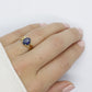 14k Blue OVAL Sapphire solitaire ring. Oval Sapphire ring