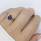 14k Blue OVAL Sapphire solitaire ring. Oval Sapphire ring