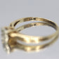 Art Deco Diamond ring. 14k Yellow and White Gold Square table.