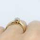Art Deco Diamond ring. 14k Yellow and White Gold Square table.