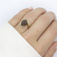 10k Smoky QUARTZ Bypass ring. Large Oval Smokey Quartz ring