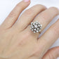 14k Diamond SunBurst STARBURST Round Flower Ring. Round Cluster Diamond cluster cocktail ring. st(222)