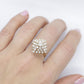 14k Yellow Gold Ring. Round Diamond Cluster Ring. Waterfall diamond. st(278)