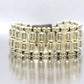 Sterling Silver Faux Pearl Bracelet. Vintage st(25)