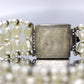 Sterling Silver Faux Pearl Bracelet. Vintage st(25)