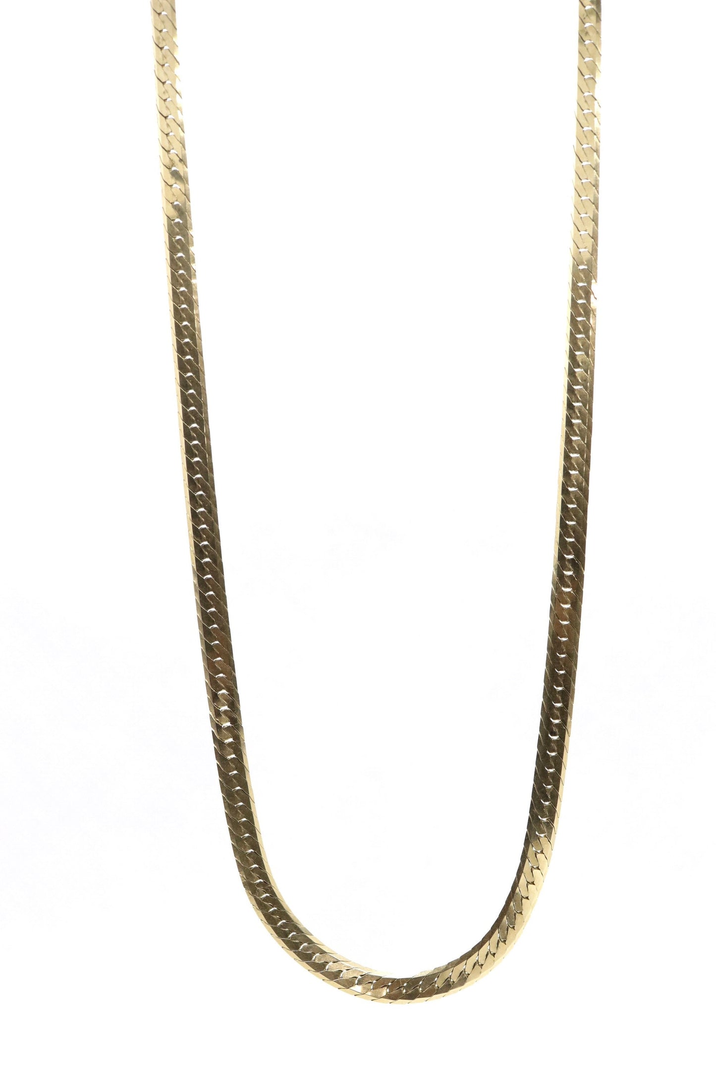 14k Herringbone Chain Necklace 5mm 19in 19.2 grams. Made by ACA Italy st(653)