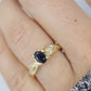 14k Blue Sapphire and Diamond ring. Oval Sapphire ring