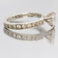 CZ Large Solitaire style Sterling Silver Ring.
