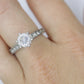 CZ Large Solitaire style Sterling Silver Ring.