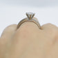 CZ Large Solitaire style Sterling Silver Ring.