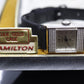 HAMILTON Watch. 14k White Gold Rectangle Ladies Hamilton mechanical wristwatch. 8345 Nevette