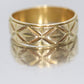 14k Wide Diamond cut engraved band. Wed-Lok MENS Heavy Wide Band. sz 10.75
