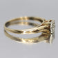 Art Deco Diamond ring. 14k Yellow and White Gold Square table.