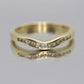 14k Diamond Eternity ring. Channel set Diamond V band