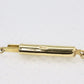 14k Bead necklace. Yellow Rose White Gold Beads on S-link chain necklace. Tri-color necklace