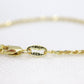 14k Gold Twisted Rope Bracelet 1.5mm 1.7 grams. Gold braided rope bracelet