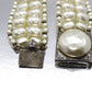 Sterling Silver Faux Pearl Bracelet. Vintage st(25)