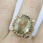 14k Large Oval GREEN Amethyst ring. 14k Large Light Green Amethyst Cocktail Statement ring st(172/50)