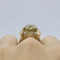 14k Large Oval GREEN Amethyst ring. 14k Large Light Green Amethyst Cocktail Statement ring st(172/50)