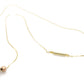 14k Bead necklace. Yellow Rose White Gold Beads on S-link chain necklace. Tri-color necklace