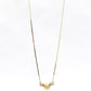 14k Bead necklace. Yellow Rose White Gold Beads on S-link chain necklace. Tri-color necklace