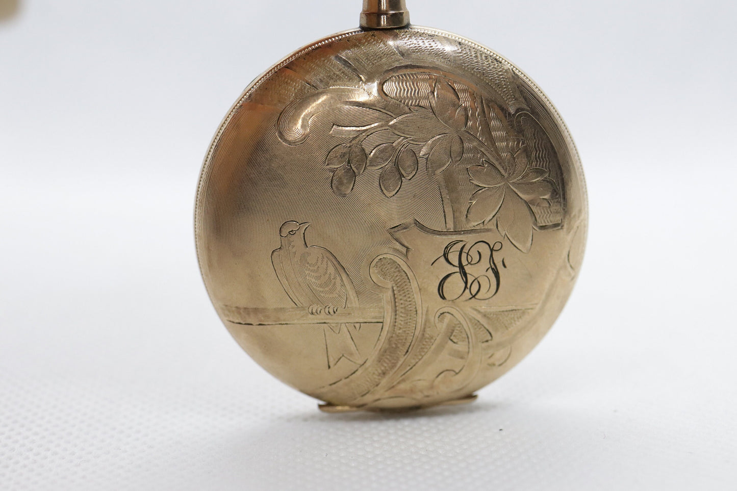 Illinois Central Pocket Watch. Gold Tone Embossed Pocket Watch