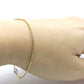14k Gold Twisted Rope Bracelet 1.5mm 1.7 grams. Gold braided rope bracelet