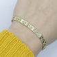 14k Gold Nugget Bracelet. Mens or Womens Yellow gold nugget bracelet. 9.1grams 5mm wide st(295)