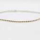 14k Gold Twisted Rope Bracelet 1.3mm 1.3 grams. Gold braided rope bracelet
