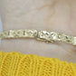 14k Gold Nugget Bracelet. Mens or Womens Yellow gold nugget bracelet. 9.1grams 5mm wide st(295)